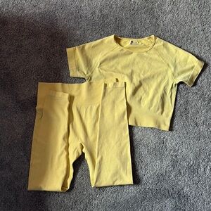Yellow Two-Piece Activewear Set